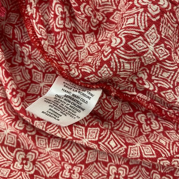 BP - Women's Racer-back Tank Top- Red Floral- Size Large - Picture 7 of 7